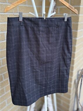 Vintage Van Heusen Charcoal Plaid Pencil Skirt - Women